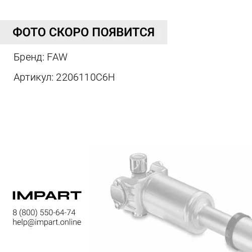 2206110C6H Подшипник подвесной карданного вала D=60 L=220 FAW 3253,3310 FAW