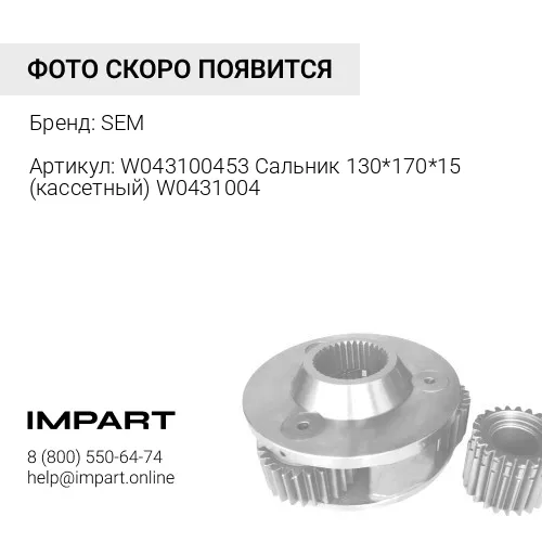 W043100453 Сальник 130*170*15 (кассетный) W043100453 SEM