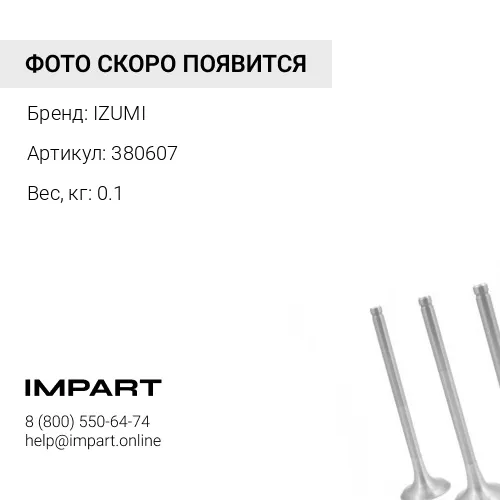 380607 Клапан впускной 6D114E-3 5307875
