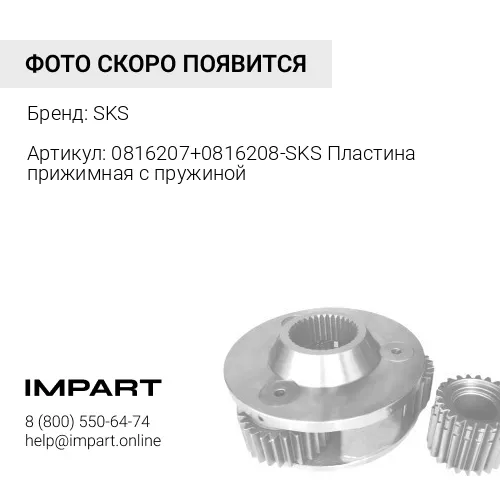 0816207+0816208-SKS Пластина прижимная с пружиной, шт SKS