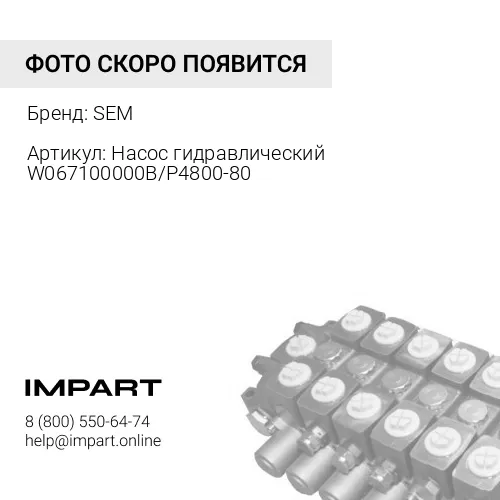 W067100000В Насос гидравлический W067100000В/P4800-80 SEM