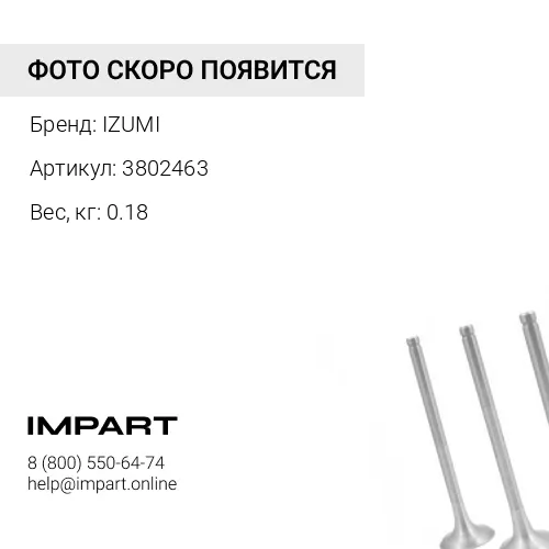 3802463 Клапан впускной 6D114E-2 3802463 IZUMI