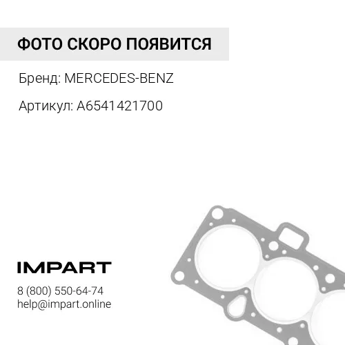 A6541421700 Прокладка трубки рецеркуляции ог MERCEDES-BENZ