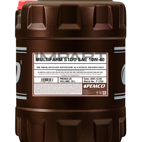 Масло универсальное PEMCO MULTIFARM STOU SAE 10W-40 (20)